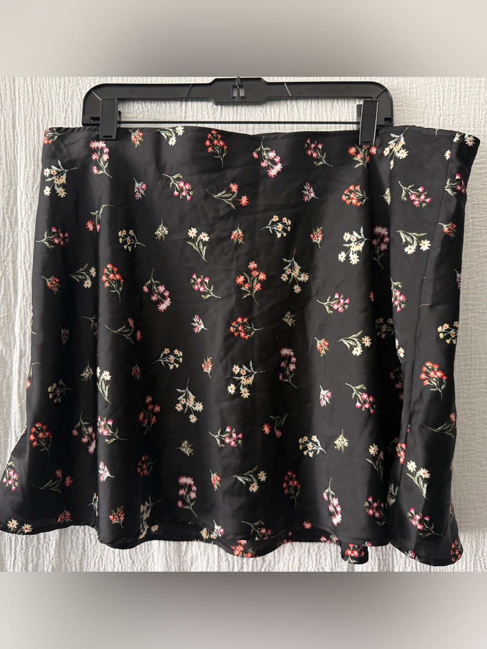 No Boundaries Black Floral Skater Skirt